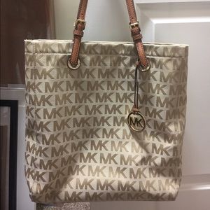 Michael Kors signature tall tote bag