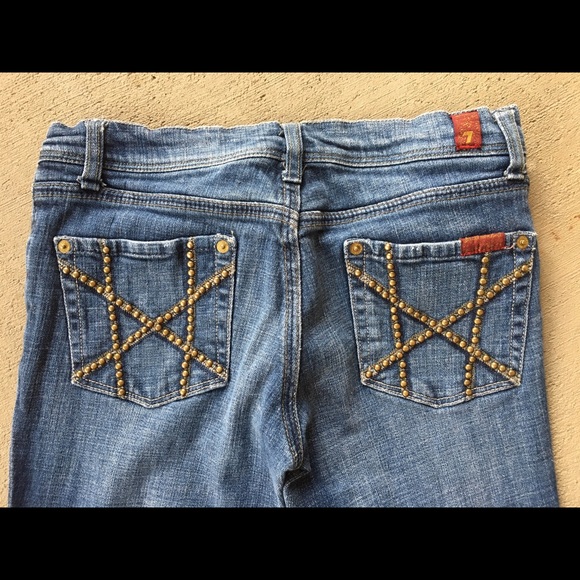 7 For All Mankind Sz 26 Pattern Blue Jeans