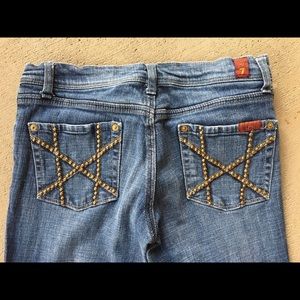 7 For All Mankind Sz 26 Pattern Blue Jeans