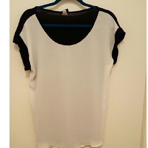 White and black blouse