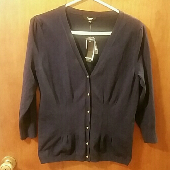 Premise Studio Sweaters - Premise Studio Dark Blue Button-up NWT