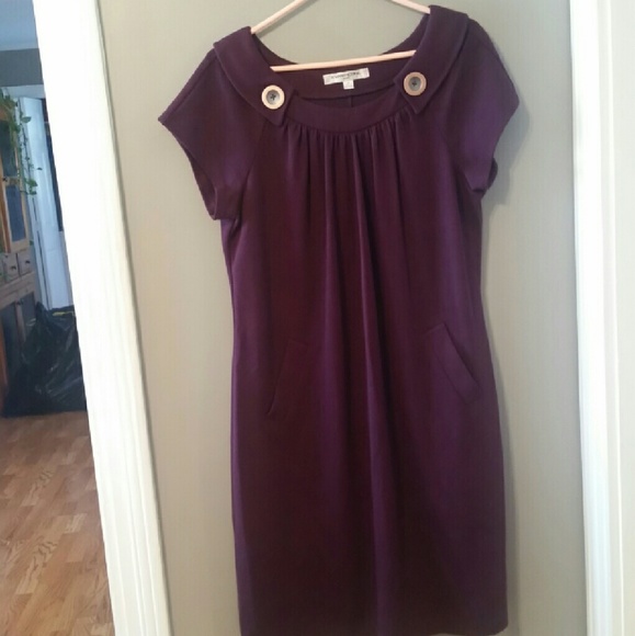 Plum dress with pockets
