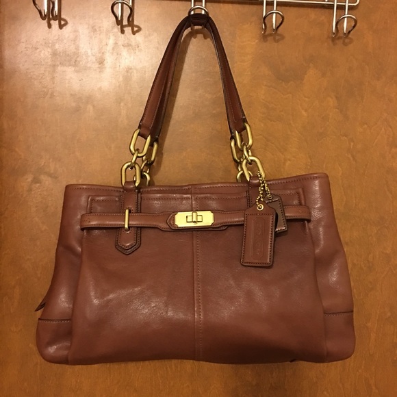 Authentic NWOT leather Coach satchel