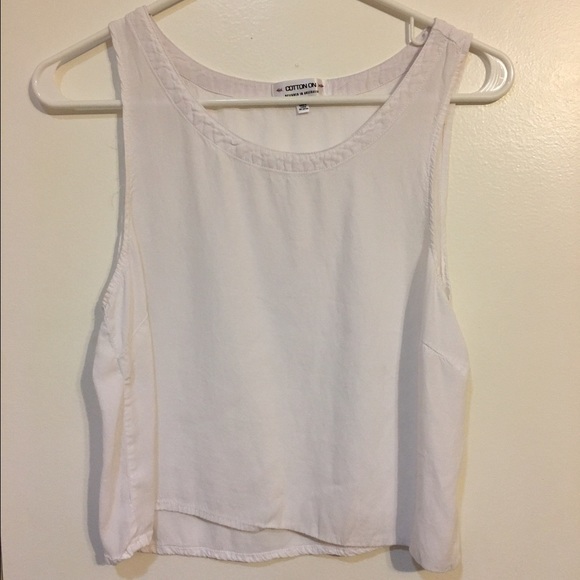 White Cotton On Crop Top