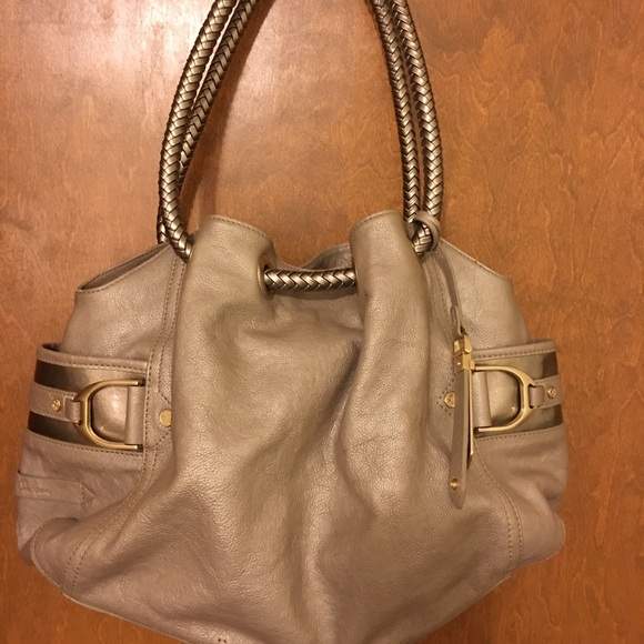 NWOT Cole Haan gold leather bag