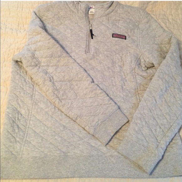 Grey Quilted Vineyard Vines Shep Shirt//LAST DAY