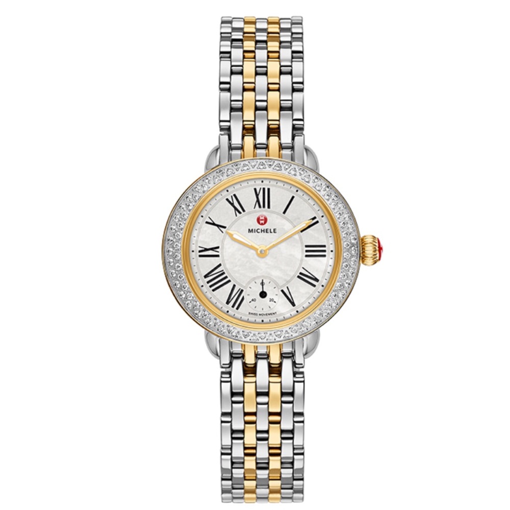 🆕Michele two tone mini Serein watch with diamonds