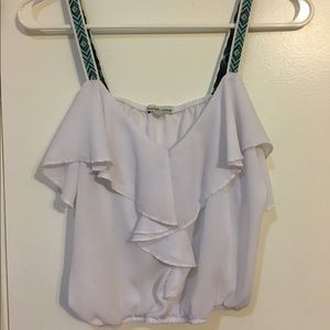 White/Black/Turquoise Charlotte Russe Top Size M