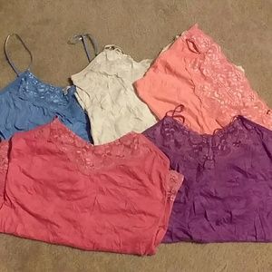 Lot of 5 camisoles