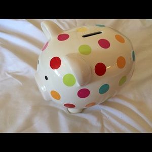 Polka Dog Piggy Bank