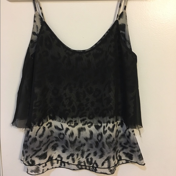 Black/leopard print Charlotte Russe Tank Size M