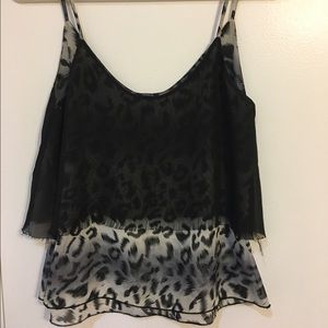 Black/leopard print Charlotte Russe Tank Size M