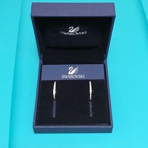 Swarovski Crystal Square Hoop Earrings