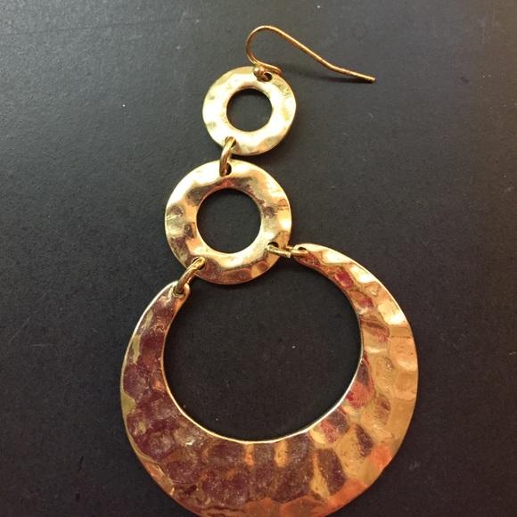 Three Circles Dangle Earrings - Picture 2 of 3