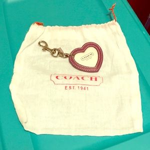 Coach Heart Frame Key Ring Fob