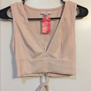 Pink A'Gaci Crop Top Size S