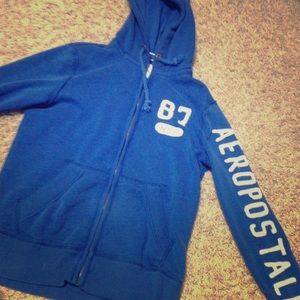 Aeropostale Blue Zip Up Hoodie