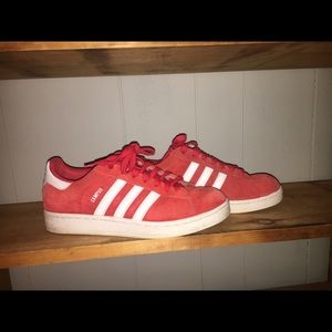 Red Adidas Superstar Campus Shoes