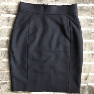 H&M navy blue pencil skirt