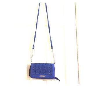 Nicole Miller royal blue cross body purse