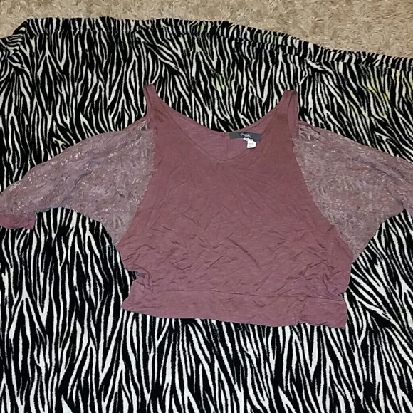 Rhapsody Cold Shoulder Womens Top