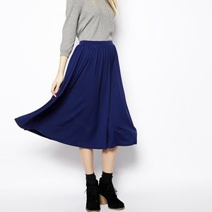 ASOS blue midi skirt