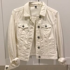 American Eagle White Denim Jacket