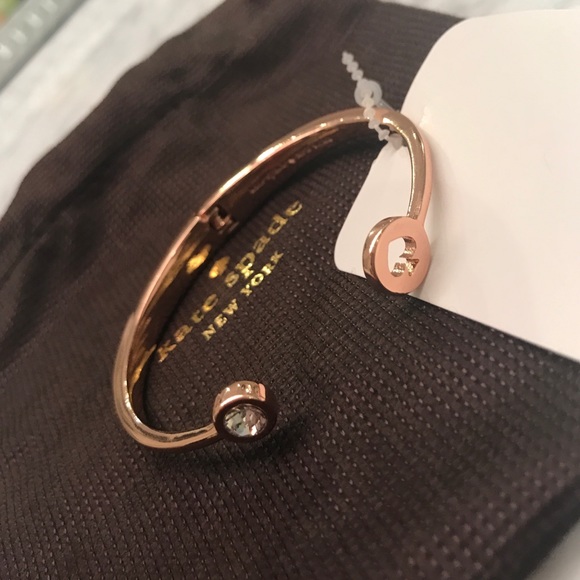 kate spade Jewelry - Kate Spade "Spot the Spade" Rose gold bracelet
