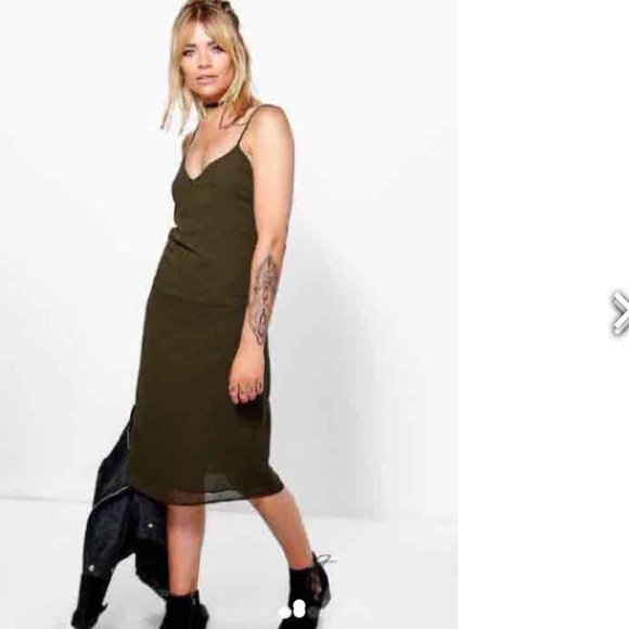 NWT Olive Chiffon Dress