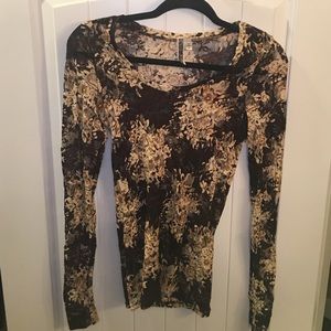 BUCKLE BKE Lace Floral Shirt