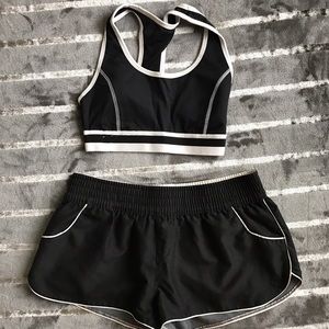 Workout bra and short set