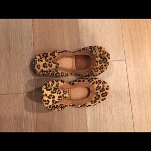 Yosi Samra calf hair leopard flats