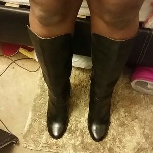 Women's Sofft 'Felicia' Knee High Heels Shoes Blac