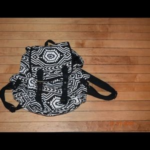 Black & White Aztec Print Backpack