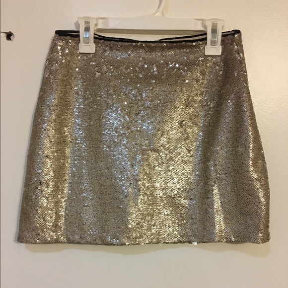 Gold Sequin Forever 21 Skirt Size S