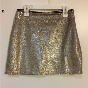 Gold Sequin Forever 21 Skirt Size S