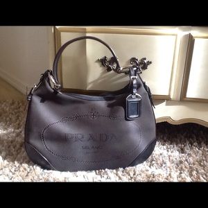 Authentic Prada Logo Jacquard Bag