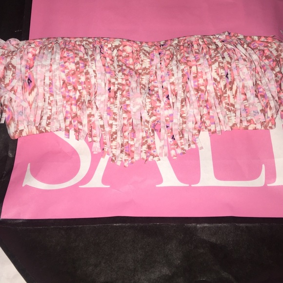 Victoria's Secret Midi Pinkprint Fringe Bikini top