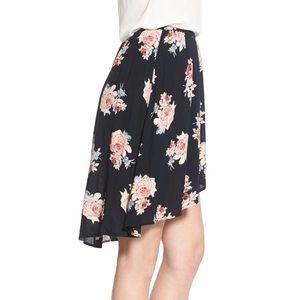Floral Print Faux Wrap Skirt from Nordstrom - M