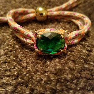 Juicy Couture Friendship Bracelet Green Rhinestone