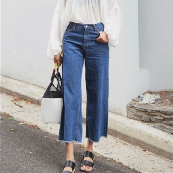 Raw Hem High Waisted Jeans