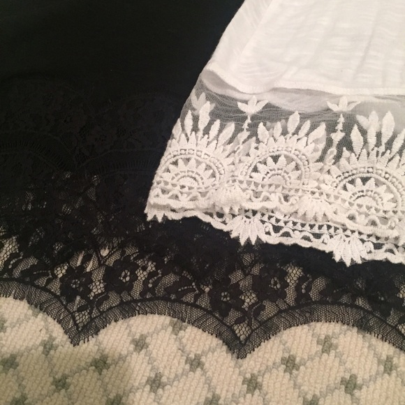 Black and White Lace Shirts - Picture 4 of 4