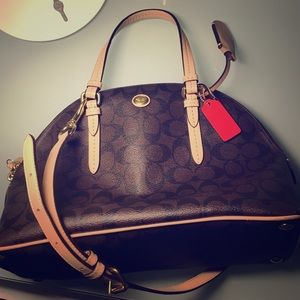 Coach factory domed monogram satchel