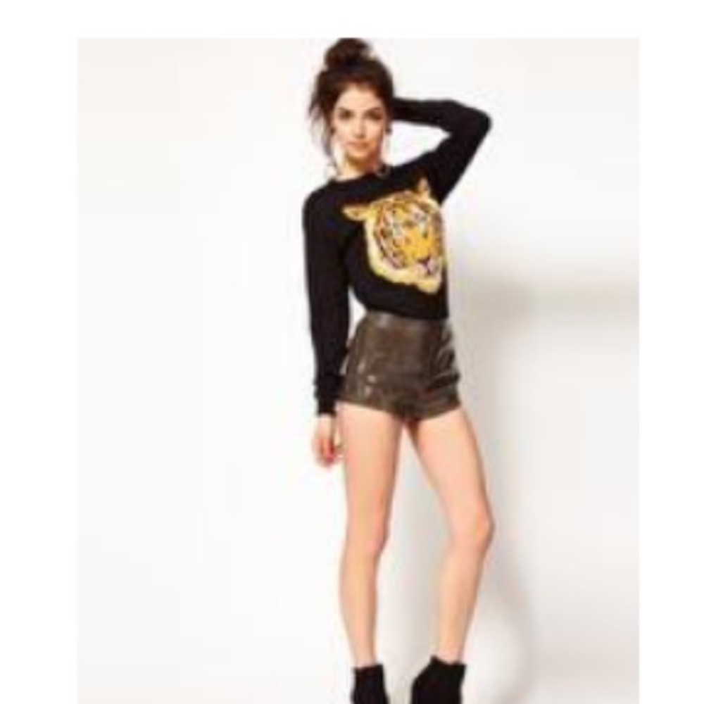 Asos  Gray vegan patent leather Shorts