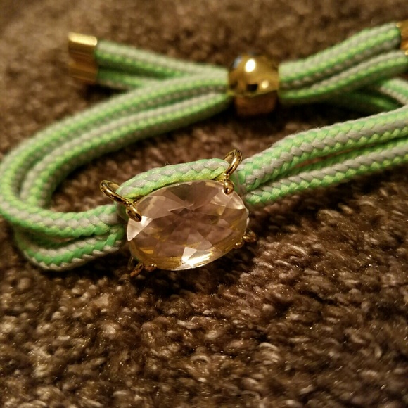 Juicy Couture friendship bracelet- baby pink stone