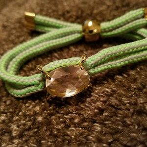 Juicy Couture friendship bracelet- baby pink stone