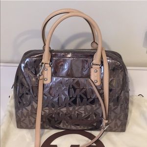 Michael Kors metallic satchel
