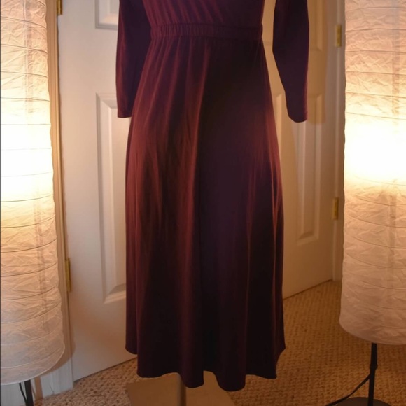 J Crew Small burgundy Wrap Front dress - Picture 4 of 4