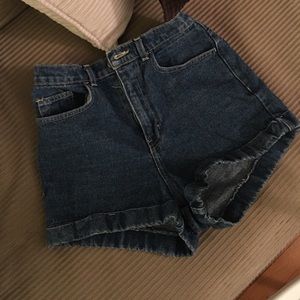 High waist denim short
