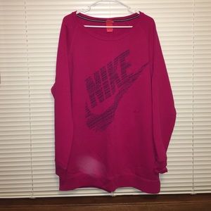 Pink Nike Pullover Crewneck